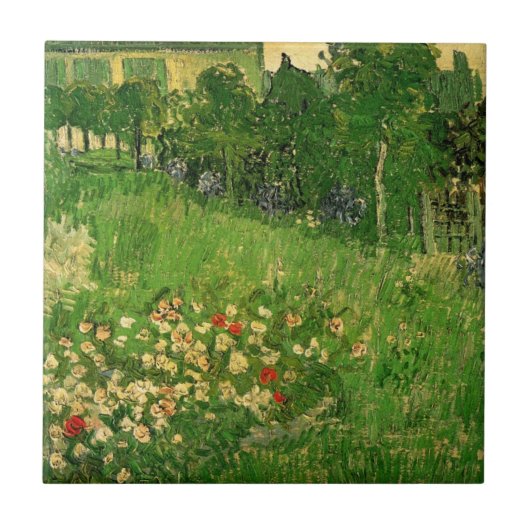 Vincent van Gogh - De tuin van Daubigny Tegeltje (Voorkant)