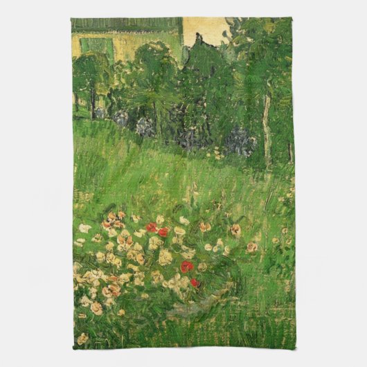 Vincent van Gogh - De tuin van Daubigny Theedoek (Verticaal)