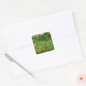Vincent van Gogh - De tuin van Daubigny Vierkante Sticker (Envelop)