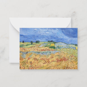Vincent van Gogh - De velden / Tarwevelden Notitiekaartje