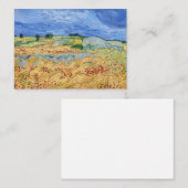 Vincent van Gogh - De velden / Vlakte bij Auvers Notitiekaartje (Voorkant / Achterkant)