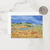 Vincent van Gogh - De velden / Vlakte bij Auvers Notitiekaartje (Voorkant / Achterkant in situ)