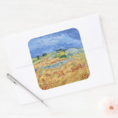 Vincent van Gogh - De velden / Vlakte bij Auvers Vierkante Sticker (Envelop)