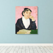 Vincent van Gogh | De vrouw uit Arles Canvas Afdruk (Insitu (Houten vloer))