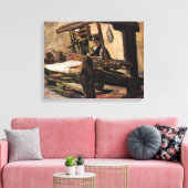 Vincent Van Gogh - de Weaver - Fine Art Canvas Afdruk (Insitu (Woonkamer))