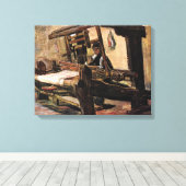 Vincent Van Gogh - de Weaver - Fine Art Canvas Afdruk (Insitu (Houten vloer))