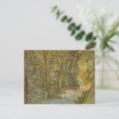 Vincent van Gogh - De weg in het Bos Briefkaart (Staand voorkant)