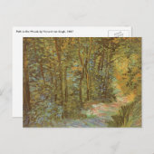 Vincent van Gogh - De weg in het Bos Briefkaart (Voorkant / Achterkant)