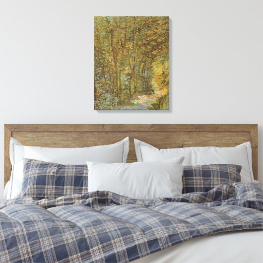 Vincent van Gogh - De weg in het Bos Canvas Afdruk (Insitu (Slaapkamer))
