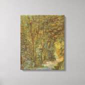 Vincent van Gogh - De weg in het Bos Canvas Afdruk (Voorkant)