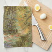 Vincent van Gogh - De weg in het Bos Theedoek (Quarter Fold)