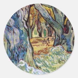 Vincent Van Gogh - De Wegherstellers - Fijne Kunst Ronde Sticker