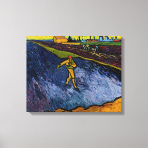 Vincent van Gogh - De Zaaiende: Buitenwijken van A Canvas Afdruk