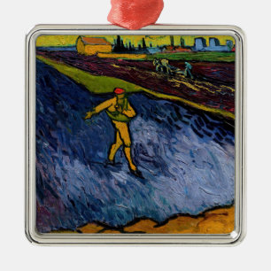 Vincent van Gogh - De Zaaiende: Buitenwijken van A Metalen Ornament