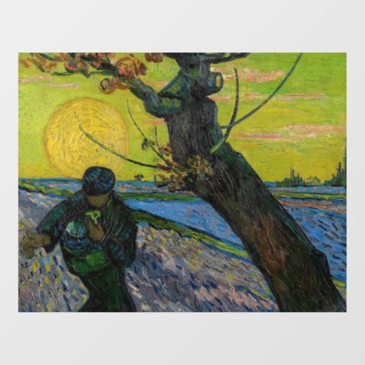 Vincent van Gogh - De Zaaiende Man Raamsticker (Vel)