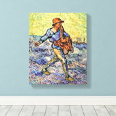 Vincent Van Gogh - De Zaaiende Man - Schilderkunst Canvas Afdruk (Insitu (Houten vloer))