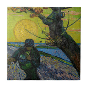 Vincent van Gogh - De Zaaiende Man Tegeltje