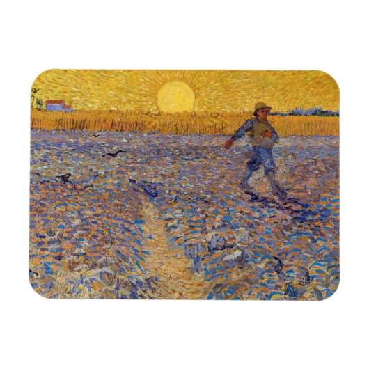 Vincent van Gogh - De Zaaier bij Ondergaande Zon Magneet (Horizontaal)