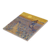 Vincent van Gogh - De Zaaier bij Ondergaande Zon Tegeltje (Zijkant)