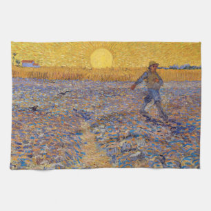 Vincent van Gogh - De Zaaier bij Ondergaande Zon Theedoek