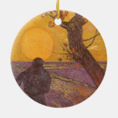 Vincent van Gogh - De Zaaier Keramisch Ornament (Achterkant)