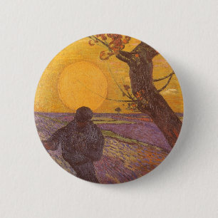 Vincent van Gogh - De Zaaier Ronde Button 5,7 Cm