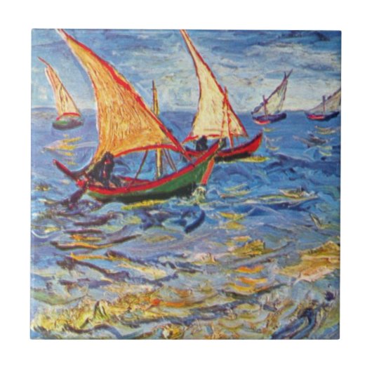 Vincent Van Gogh - De Zee Bij Saintes Maries Tegeltje (Voorkant)