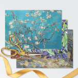 Vincent van Gogh diverse landschappen Inpakpapier Vel<br><div class="desc">Verpak je geschenk met kunst,  met een selectie van drie beroemde postpressionistische schilderijen van Vincent van Gogh (1853-1890). Blanzende amandelboom,  Iopen en Olijfbomen.</div>