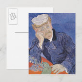 Vincent van Gogh | Dr. Paul Gachet, 1890 Briefkaart (Voorkant / Achterkant)