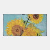 Vincent Van Gogh - Drie zonnebloemen in een vaas Bureaumat (Voorkant)
