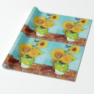 Vincent Van Gogh Drie Zonnebloemen In Een Vaas Cadeaupapier