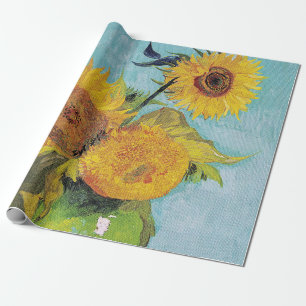 Vincent Van Gogh - Drie zonnebloemen in een vaas Cadeaupapier
