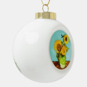 Vincent Van Gogh drie zonnebloemen in een vaas Keramische Bal Ornament (Links)