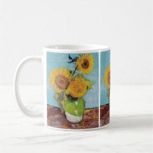 Vincent Van Gogh - Drie zonnebloemen in een vaas Koffiemok