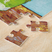 Vincent Van Gogh drie zonnebloemen in een vaas Legpuzzel (Zijkant)