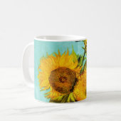 Vincent Van Gogh drie zonnebloemen in een vaas Mok (Voorkant links)