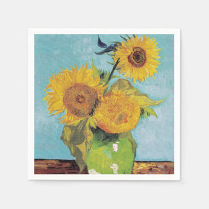 Vincent Van Gogh - Drie zonnebloemen in een vaas Servet
