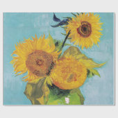 Vincent Van Gogh - Drie zonnebloemen in een Vase Cadeaupapier (Vlak)