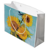 Vincent Van Gogh - Drie zonnebloemen in een Vase Groot Cadeauzakje (Achterkant Gekanteld)