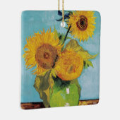 Vincent Van Gogh - Drie zonnebloemen in een Vase Keramisch Ornament (Rechts)