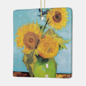 Vincent Van Gogh - Drie zonnebloemen in een Vase Keramisch Ornament (Links)