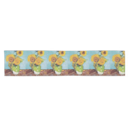 Vincent Van Gogh - Drie zonnebloemen in een Vase Korte Tafelloper