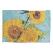 Vincent Van Gogh - Drie zonnebloemen in een Vase Kussensloop (Achterkant)