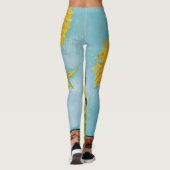 Vincent Van Gogh - Drie zonnebloemen in een Vase Leggings (Achterkant)