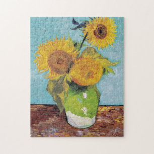 Vincent Van Gogh - Drie zonnebloemen in een Vase Legpuzzel