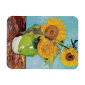 Vincent Van Gogh - Drie zonnebloemen in een Vase Magneet (Horizontaal)