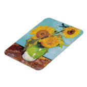 Vincent Van Gogh - Drie zonnebloemen in een Vase Magneet (Linkerzijde)