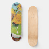 Vincent Van Gogh - Drie zonnebloemen in een Vase Persoonlijk Skateboard (Voorkant)