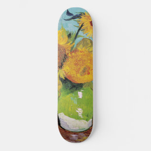 Vincent Van Gogh - Drie zonnebloemen in een Vase Persoonlijk Skateboard