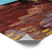 Vincent Van Gogh - Drie zonnebloemen in een Vase Poster (Hoek)